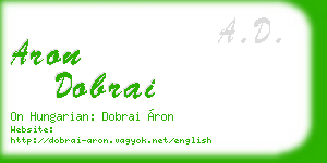 aron dobrai business card