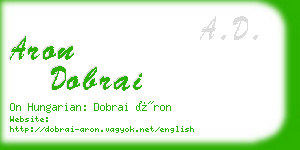 aron dobrai business card